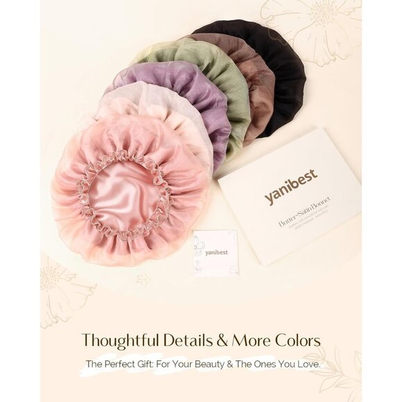 Sleep Bonnet Breathable Mesh and Satin Hair Cap for Curly Straight Hair main image 5